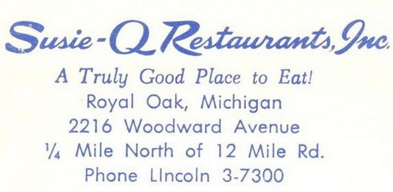 Susie-Q Chick N Chips - Vintage Postcard